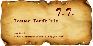 Treuer Terézia névjegykártya